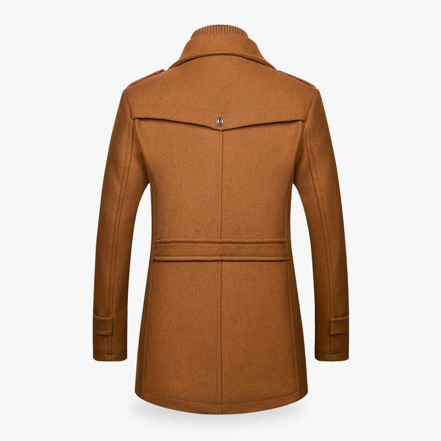 Herrefrakke med høj krave, knapper og lynlåslukning