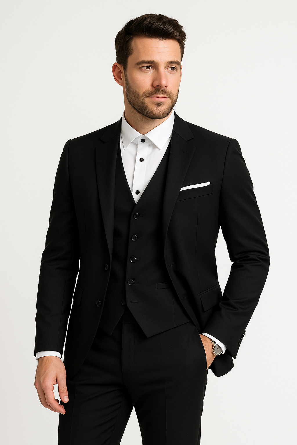 Evert | Tredelt sæt til mænd med blazer, vest og bukser til festlige og elegante lejligheder