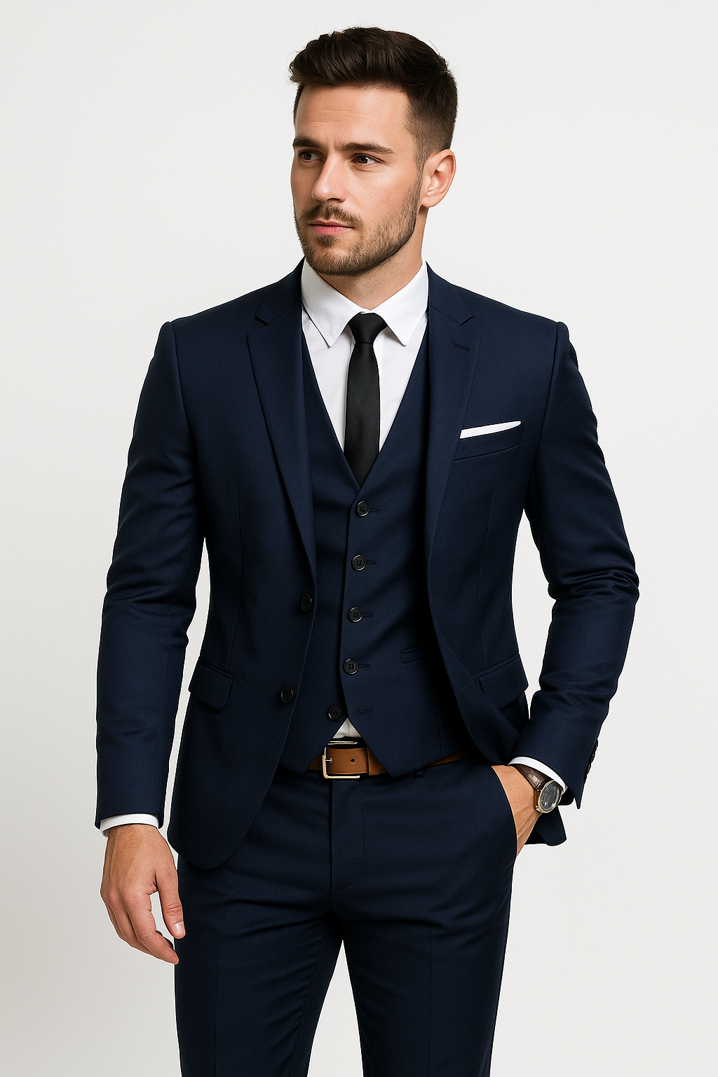 Evert | Tredelt sæt til mænd med blazer, vest og bukser til festlige og elegante lejligheder