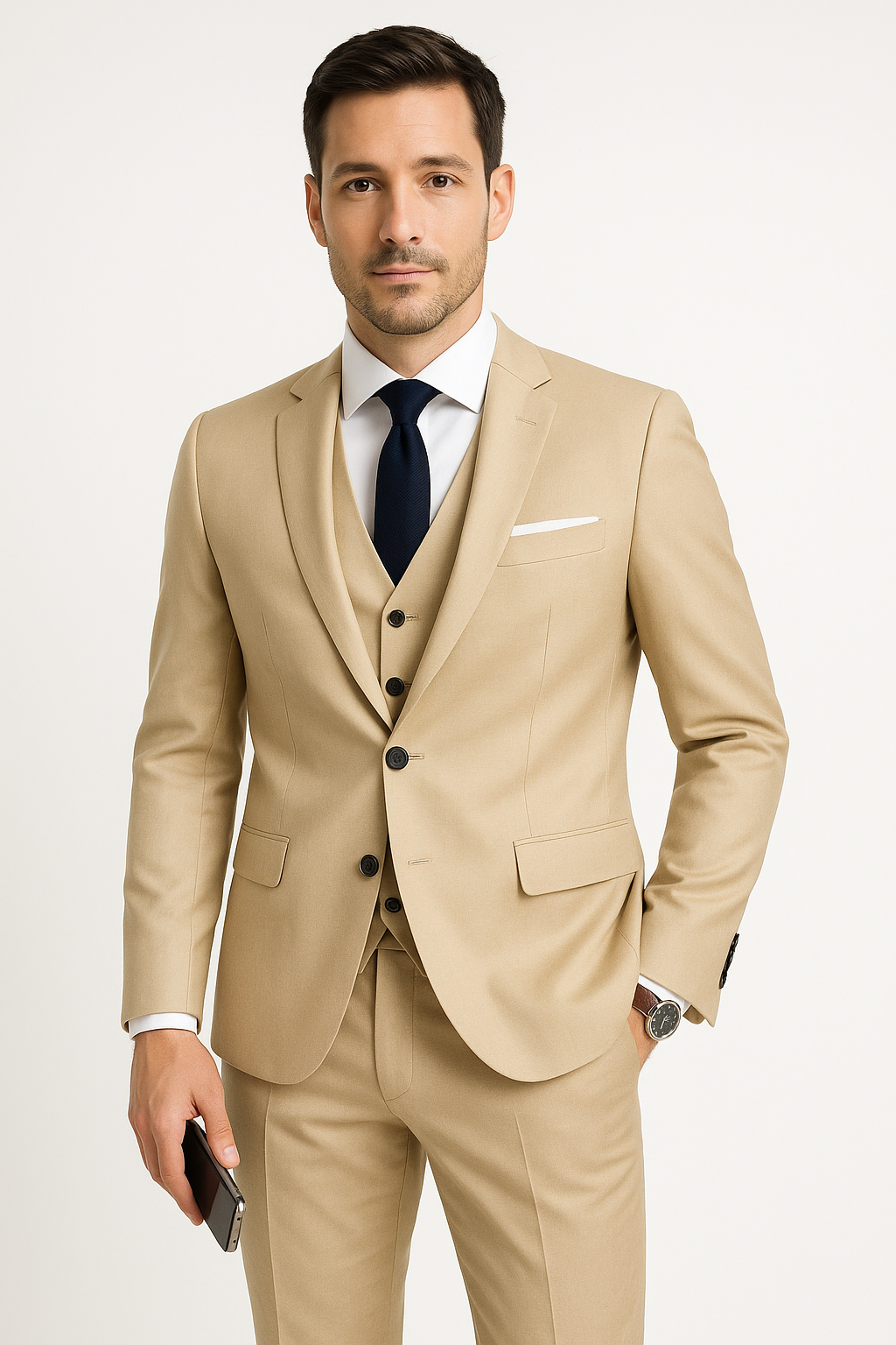 Evert | Tredelt sæt til mænd med blazer, vest og bukser til festlige og elegante lejligheder