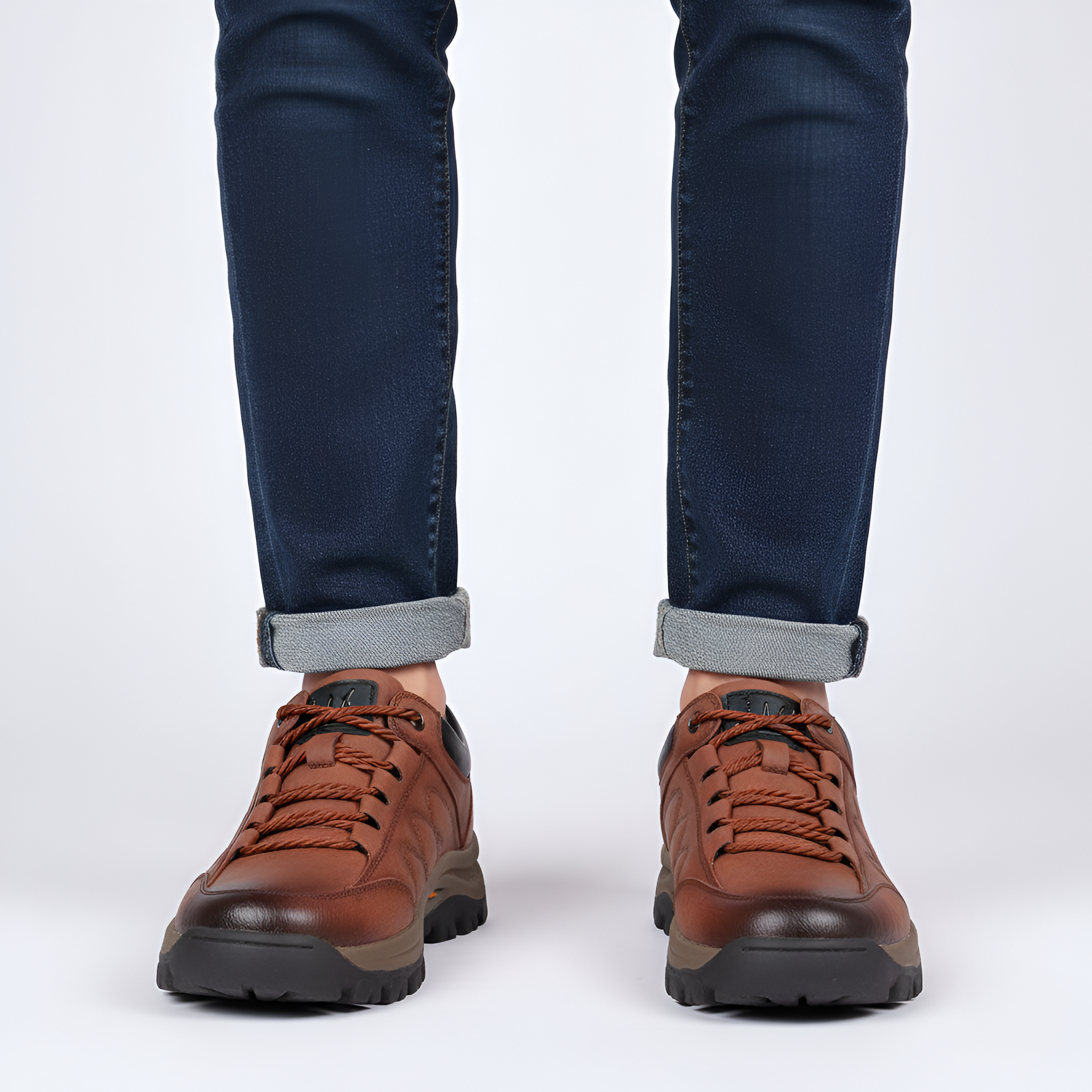 Herresko i læder til hverdag og fritid med skridsikker sål