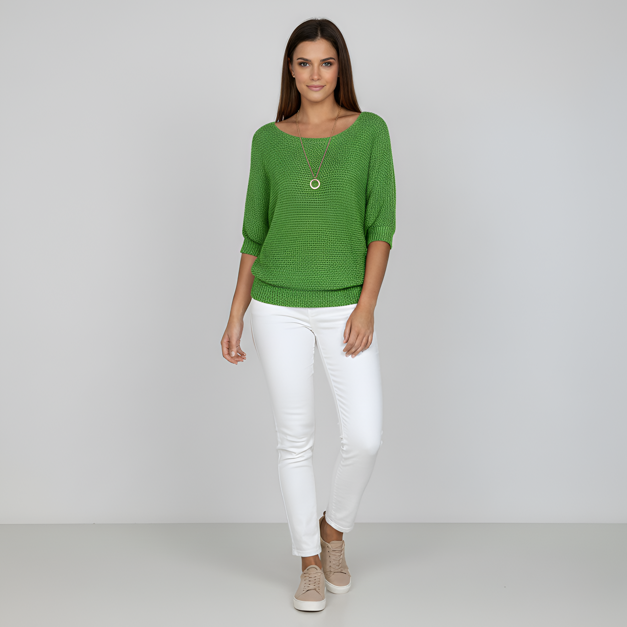 Pull à rayures pour femme avec coupe ample et encolure bateau