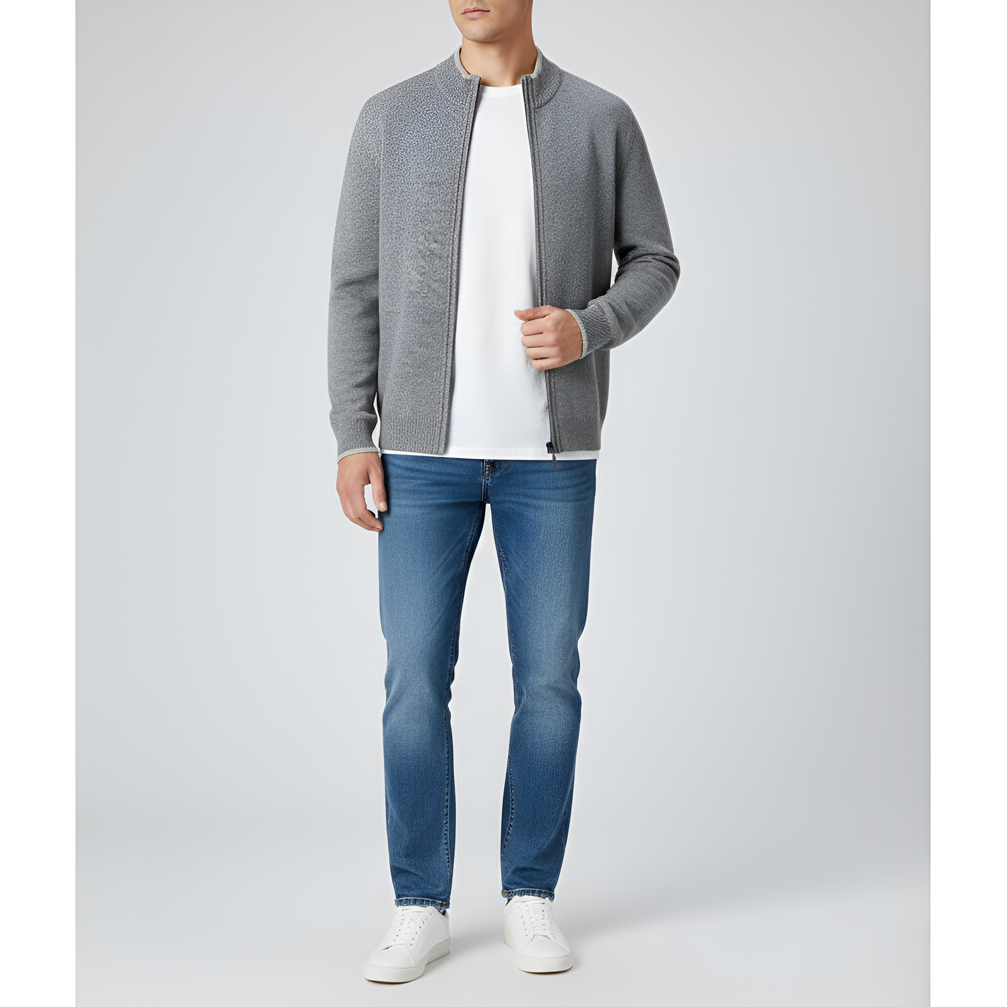 Cárdigan clásico de lana para hombres