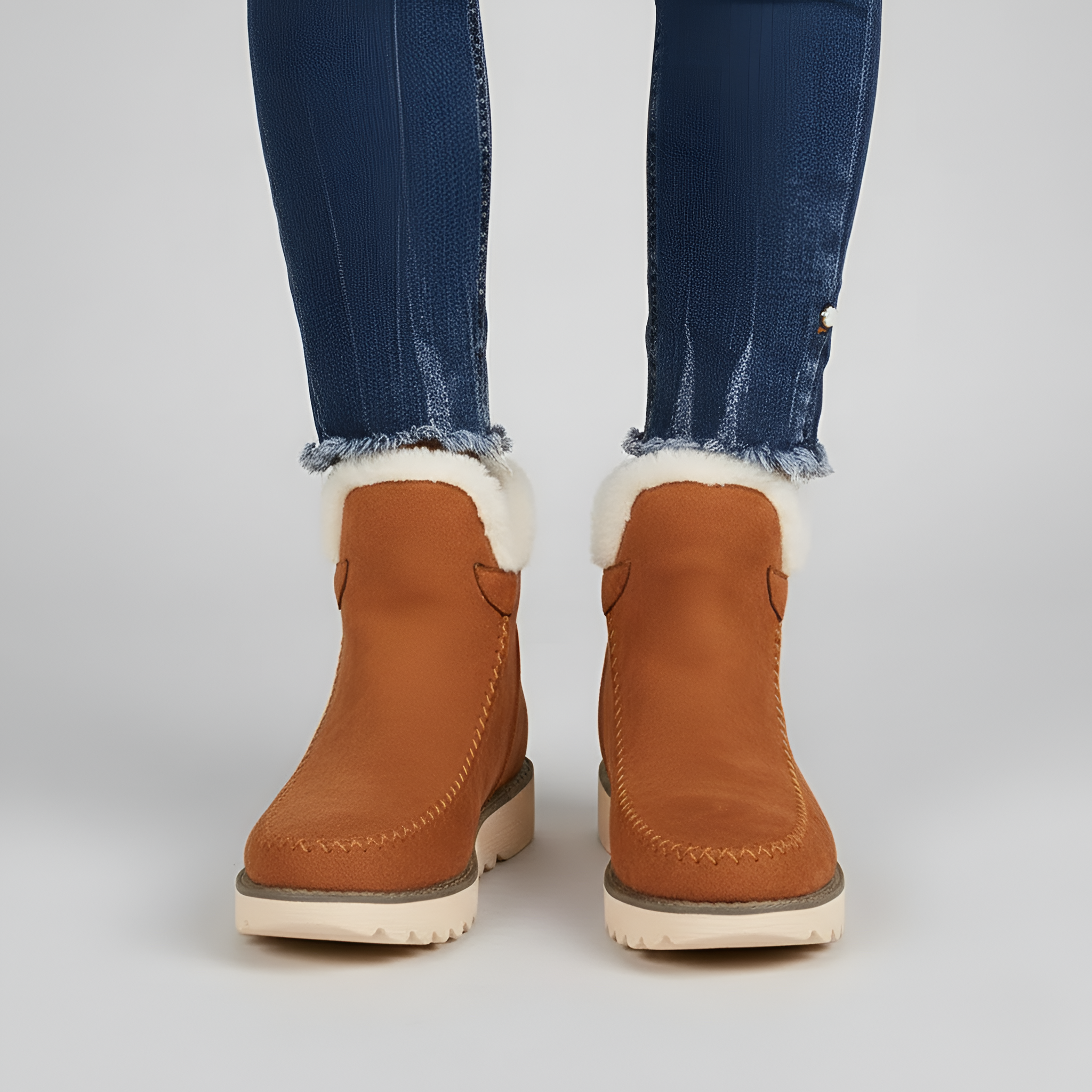 Dame vinterstøvler med varmt for og skridsikker sål