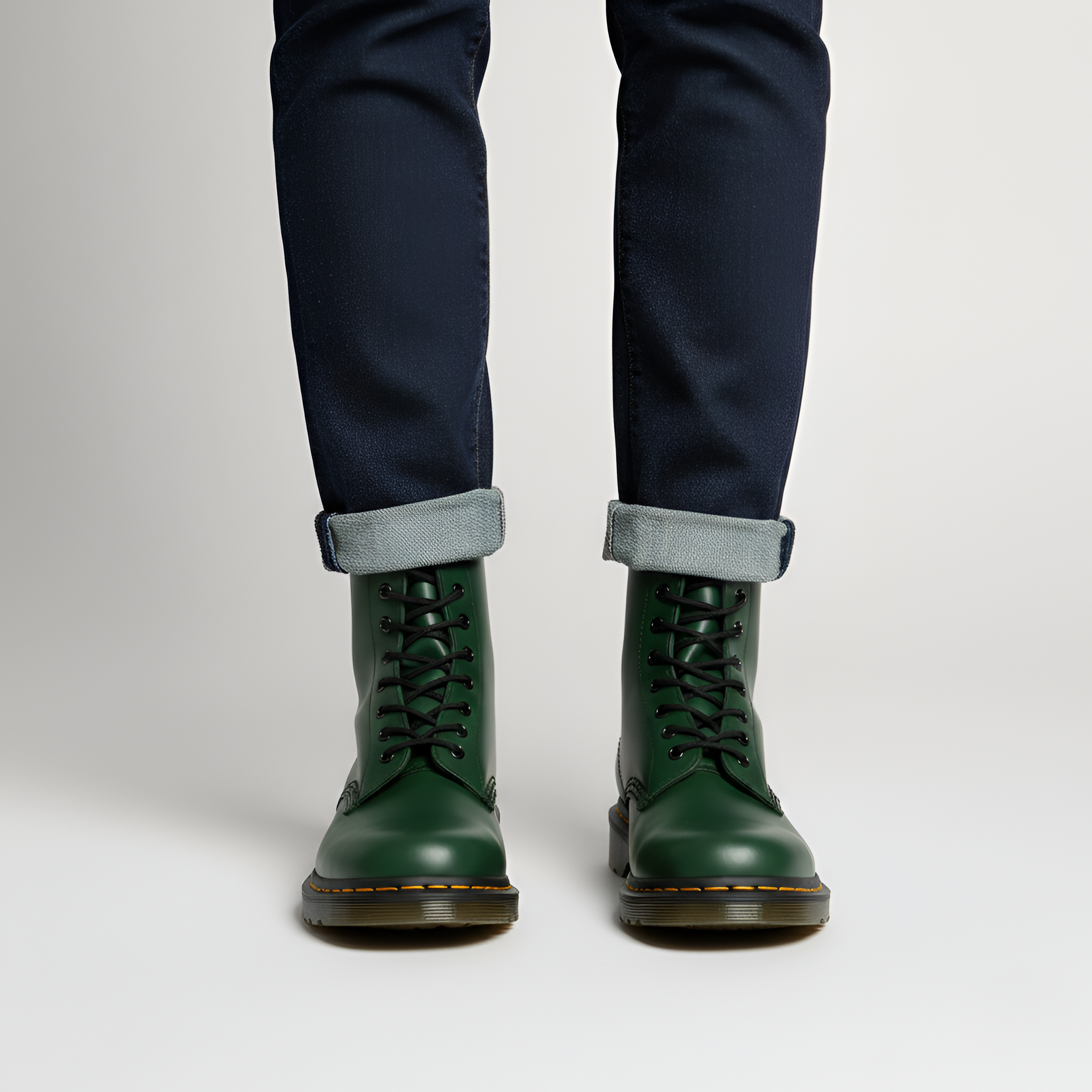 Snørestøvler i Læder med Kraftig Sål til Dame