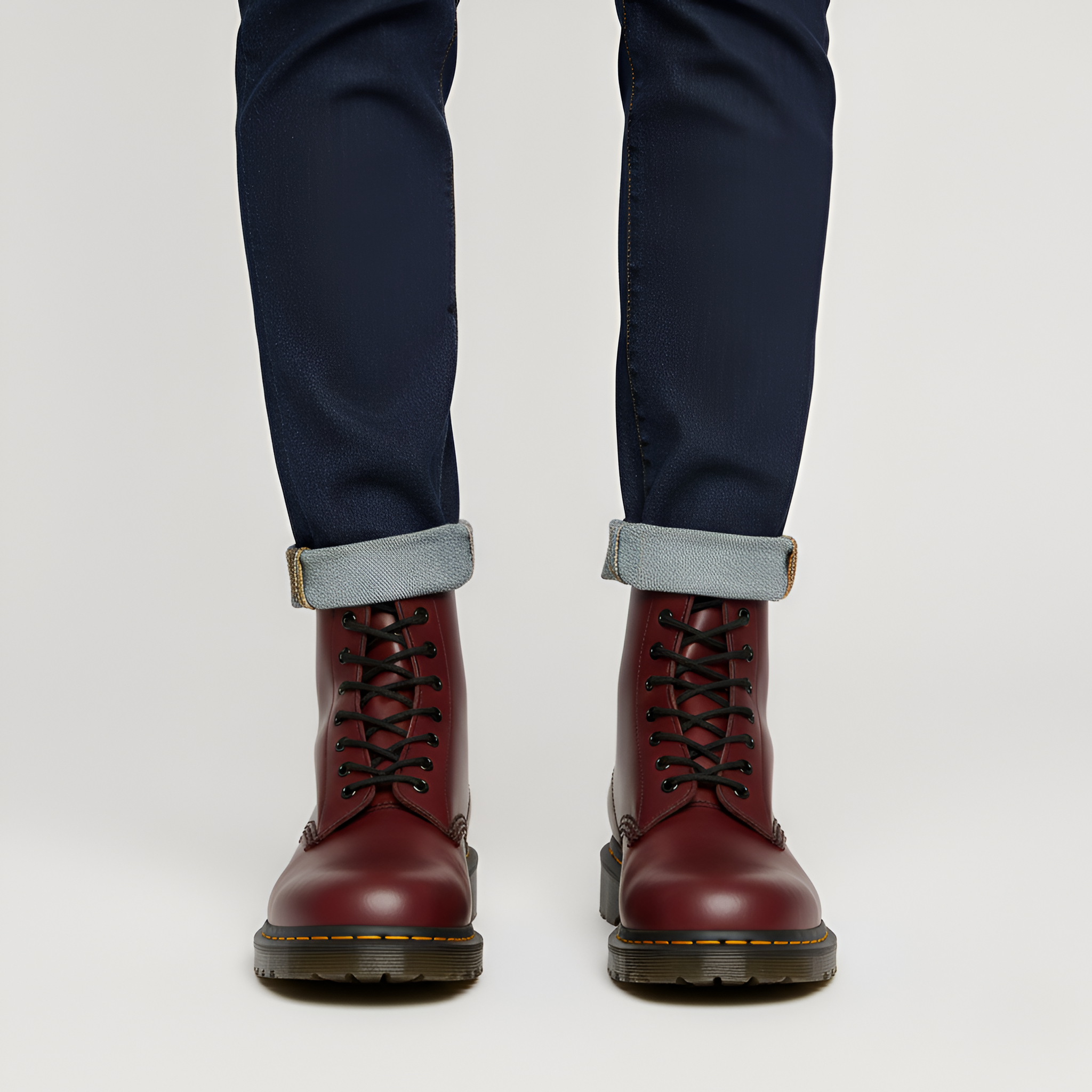 Snørestøvler i Læder med Kraftig Sål til Dame