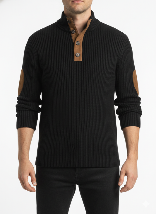 COOPER - Ribbet højkravetrøje