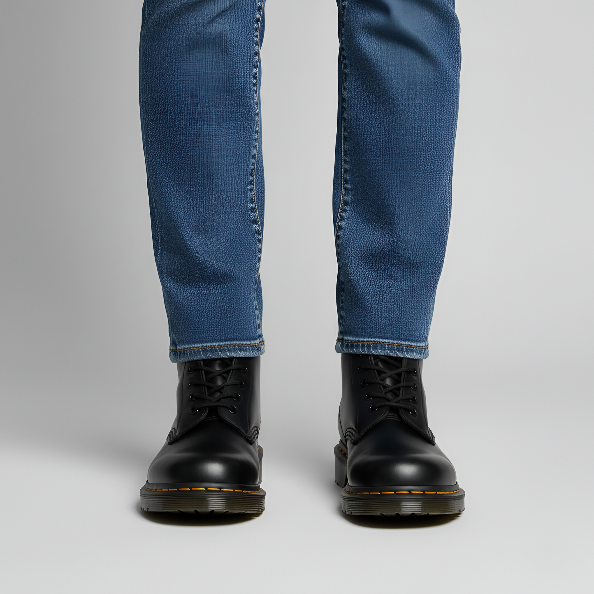 Snørestøvler i Læder med Kraftig Sål til Dame og Herre