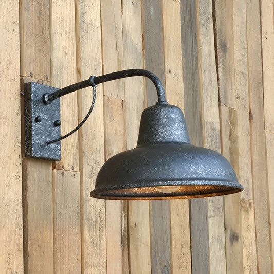 Aisle Fer Sconce - Antik vintage laderlampe - Sort industriel væglampe