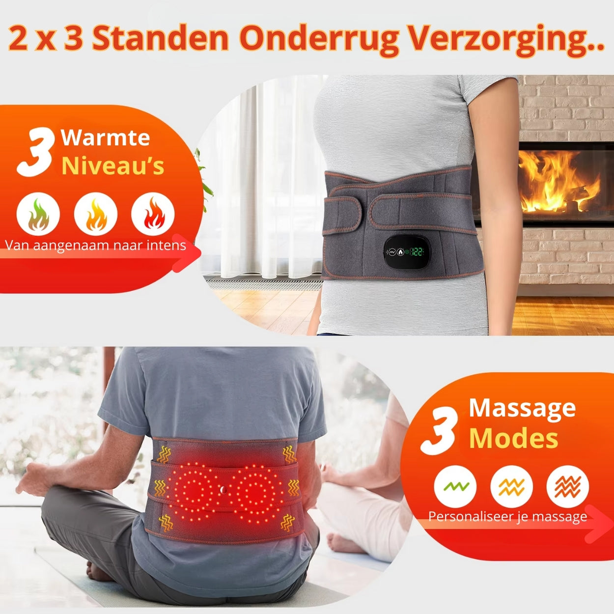 Infrarød varme - nedre del af ryggen