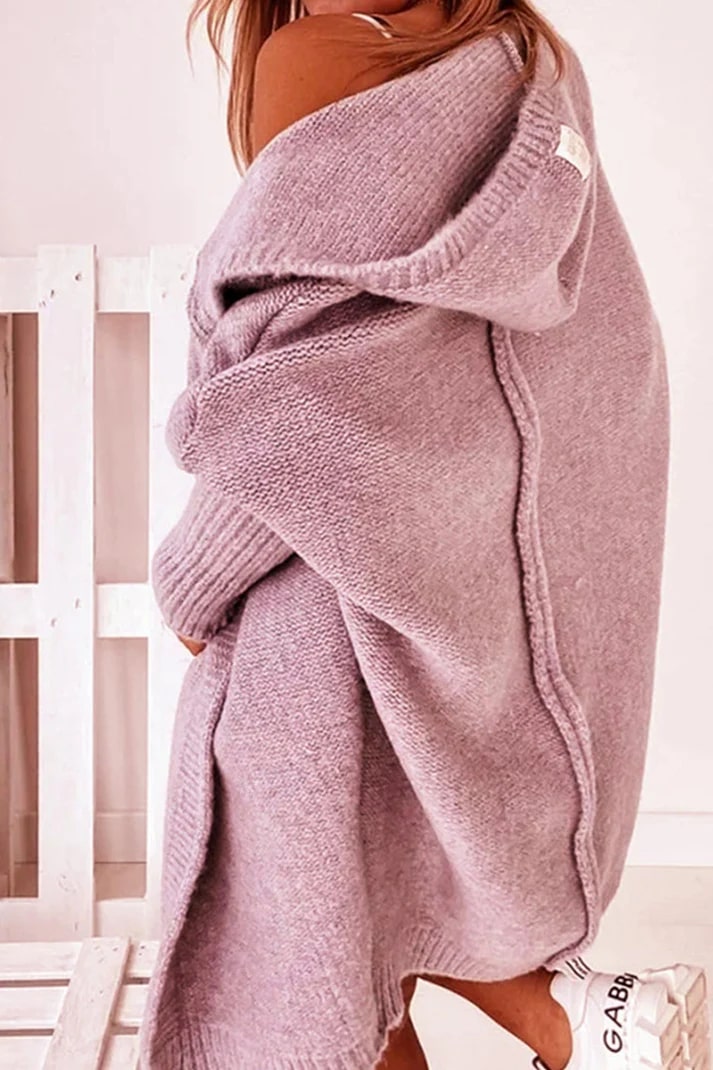 Premium oversized hættetrøje til kvinder - blødt strikket stof og moderne look