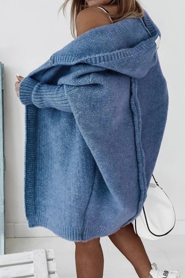 Premium oversized hættetrøje til kvinder - blødt strikket stof og moderne look