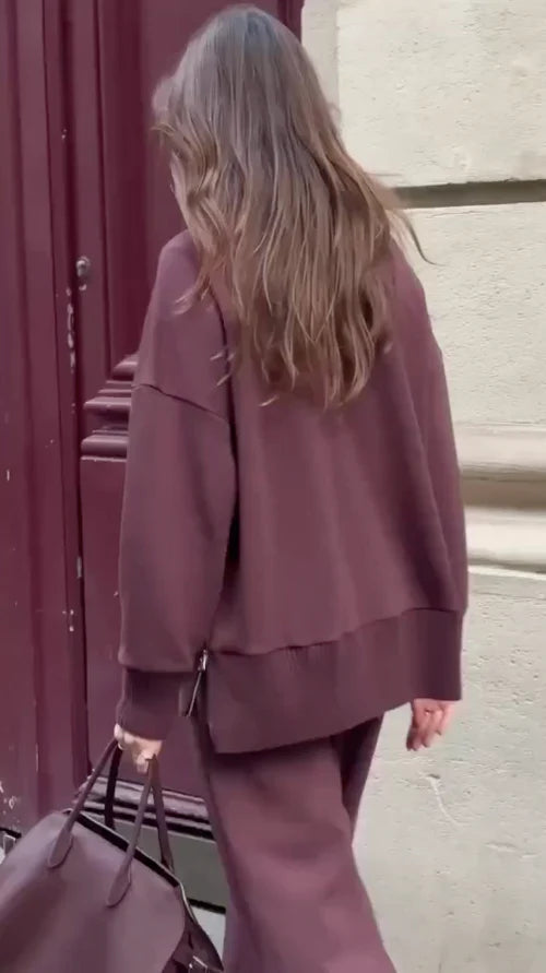 Premium Lina Loungewear-sæt til kvinder - moderne komfort til afslapning i hverdagen