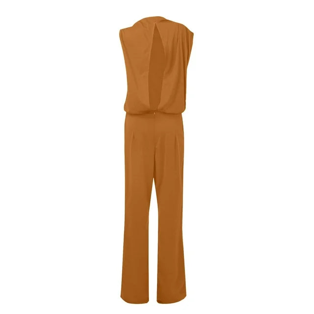 Jumpsuit til kvinder med brede ben | En skulder Elegant