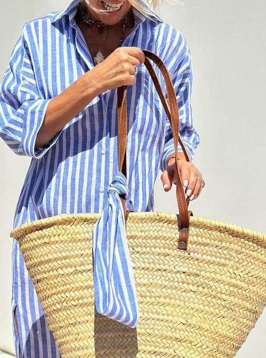 Lotte | Klassisk stribet skjortekjole