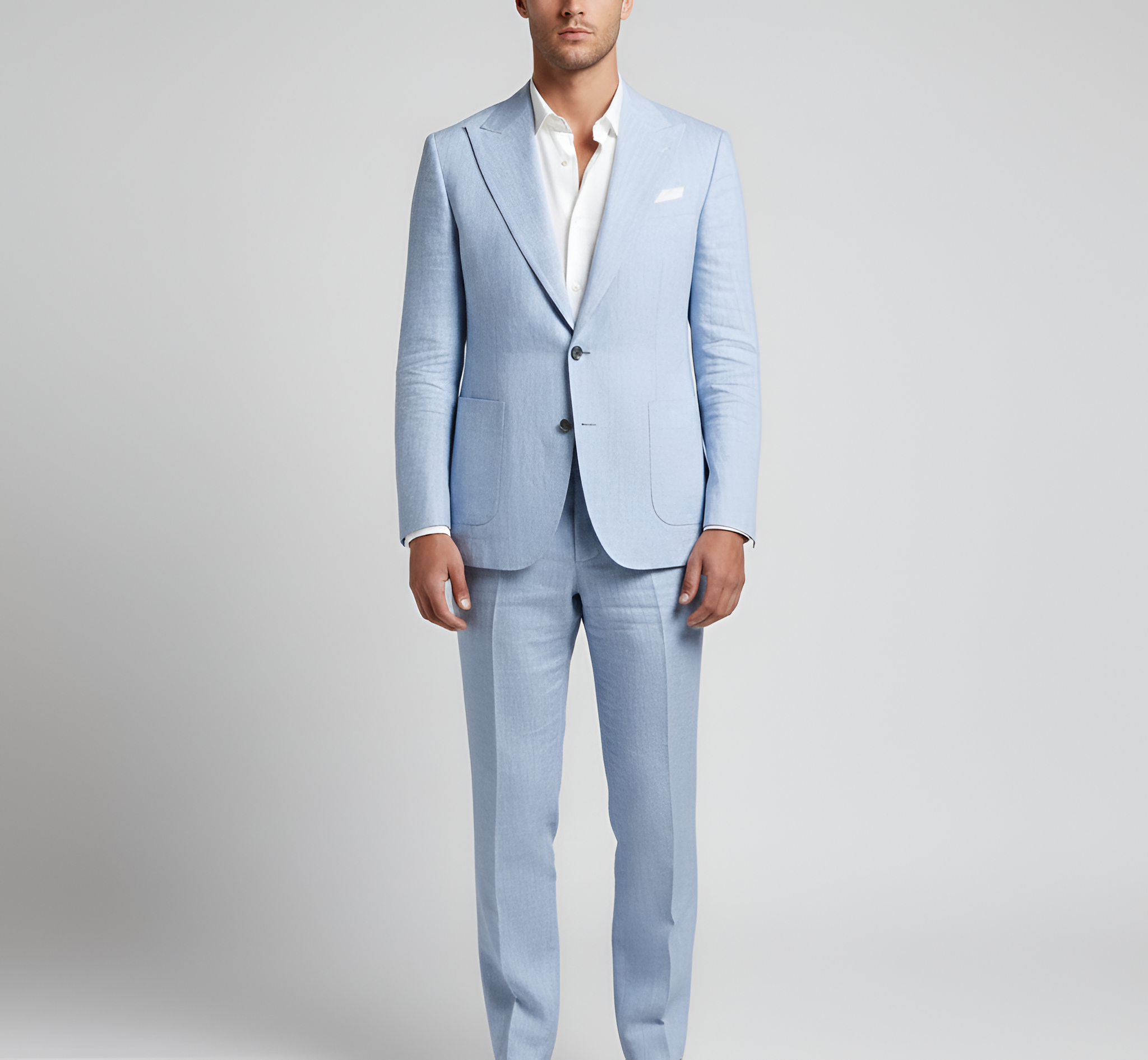 Herre jakkesæt i hør med blazer og bukser til formelle og sommerlige anledninger