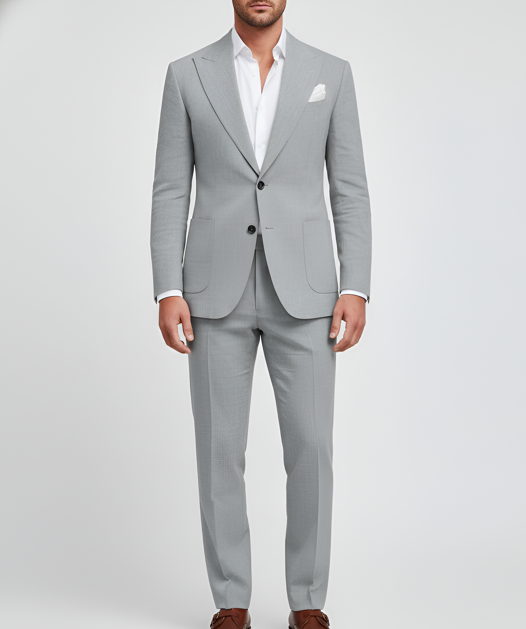 Herre jakkesæt i hør med blazer og bukser til formelle og sommerlige anledninger