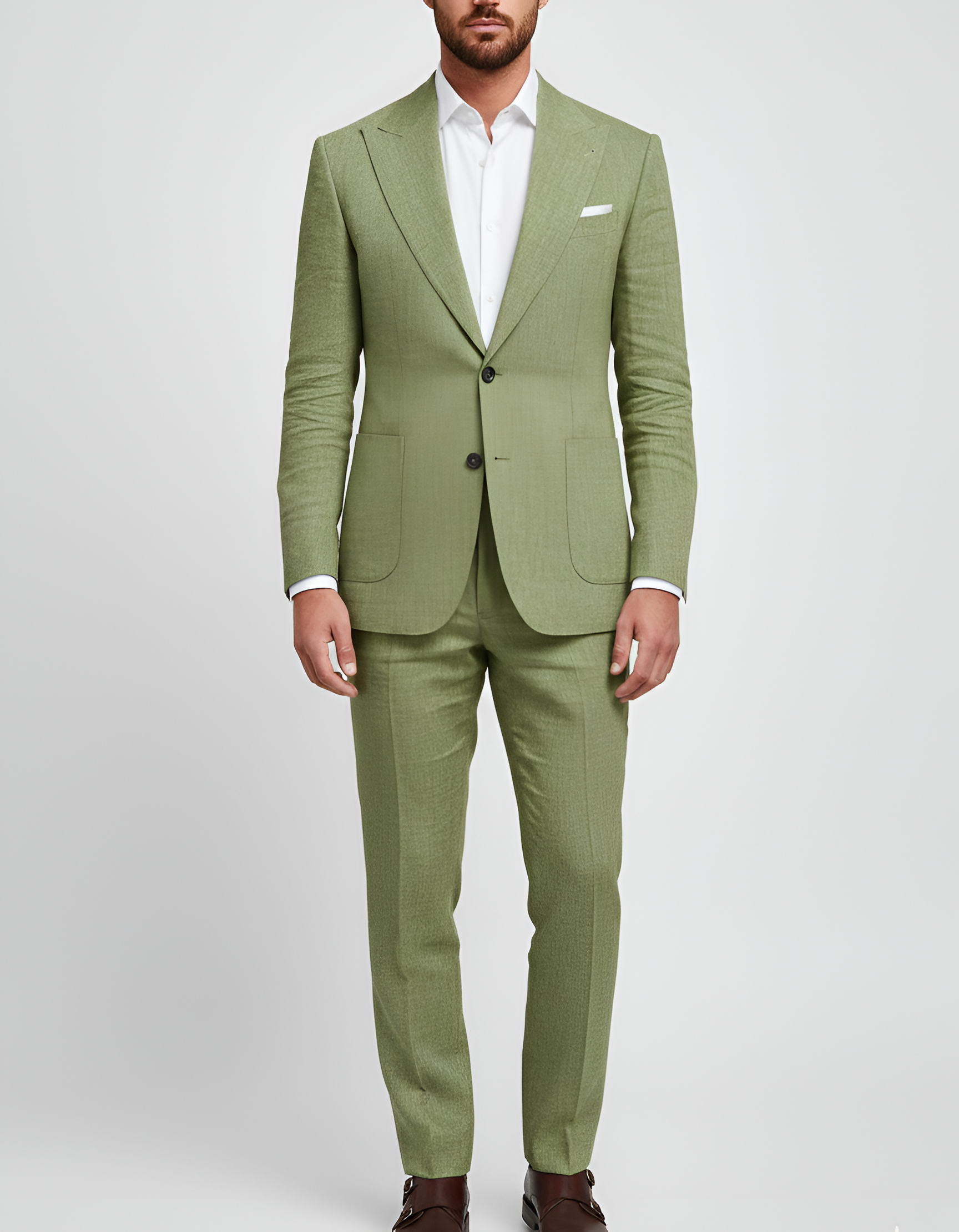 Herre jakkesæt i hør med blazer og bukser til formelle og sommerlige anledninger