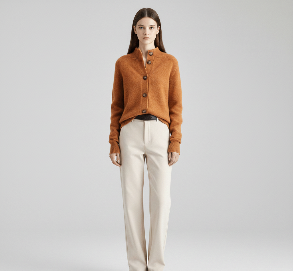 Cardigan tricoté pour femme avec boutons