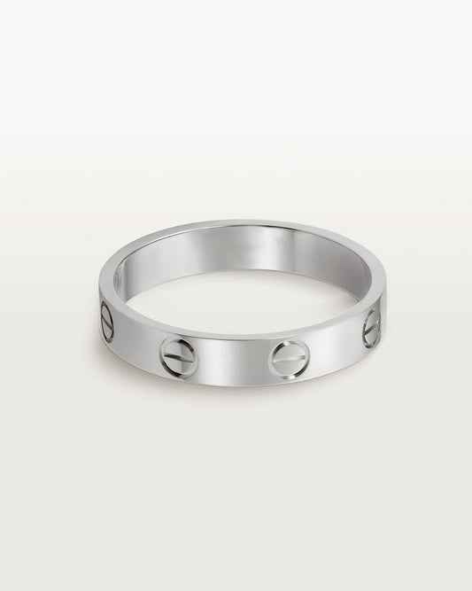Aria - Unisex ring i sølv, størrelse 1, zinklegering