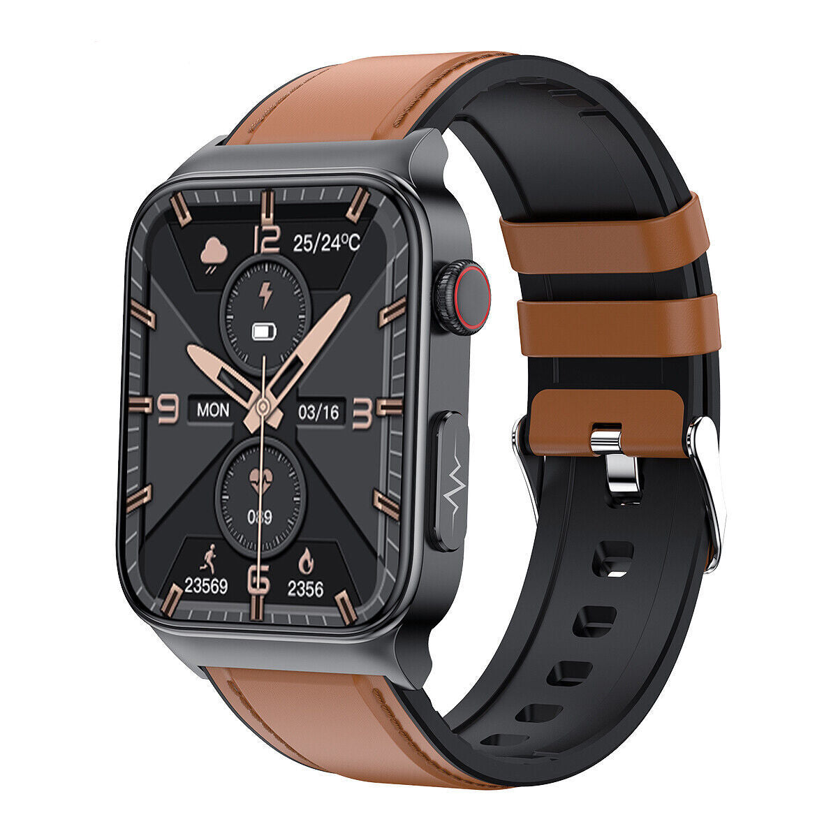 Smartwatch Blodsukkermåler ECG Hjertefrekvens Fitness Tracker